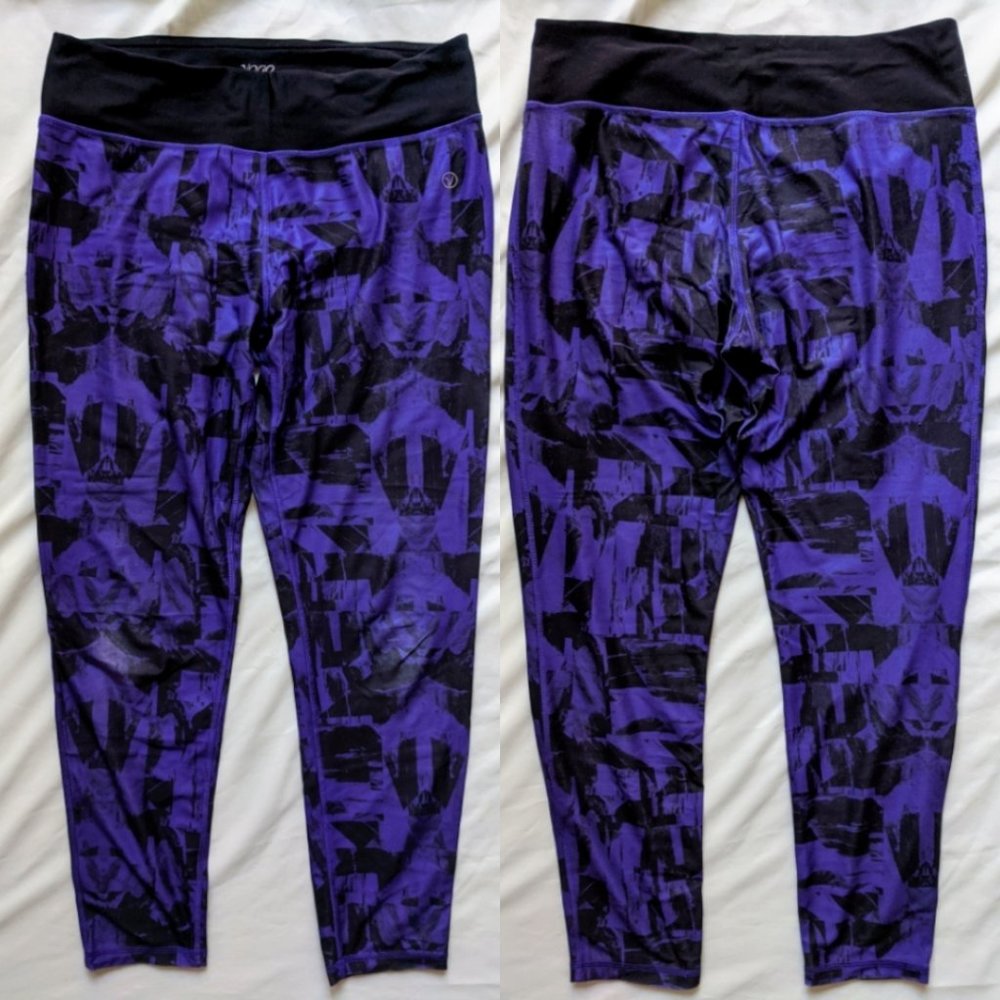 Vogo Athletica Abstract Purple Print Yoga Leggings